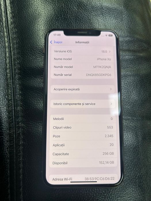 Iphone xs gold 256 g. Impecabil