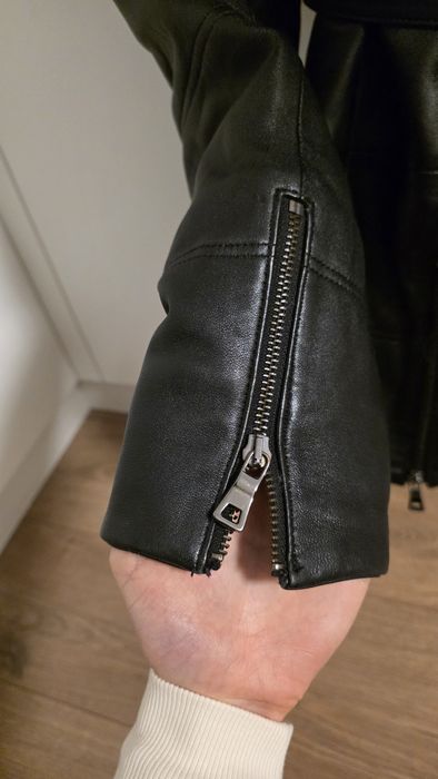 НОВО Дамско яке естествена кожа с пух