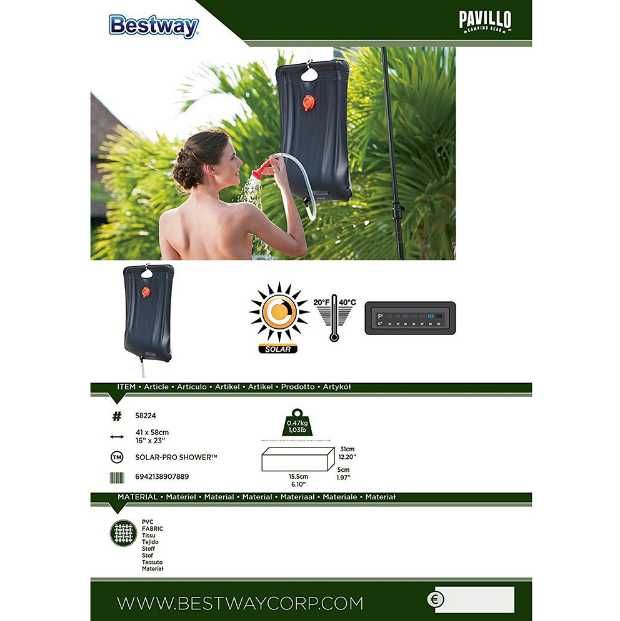 Душ для пикника и походный-20 литр Bestway-58224 Доставка бесплатно