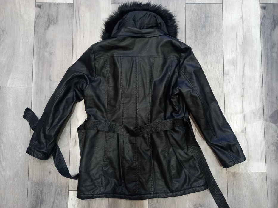 Кожено яке с пух размер ХЛ
