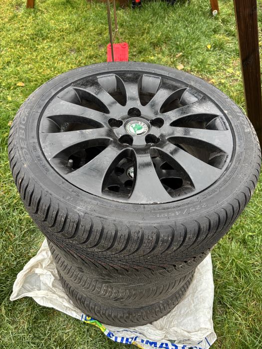 Jante cu anvelope skoda vw seat R17 5x112