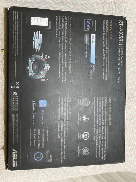ASUS RT-AX58U (AX3000) Wi-Fi 6 роутер.