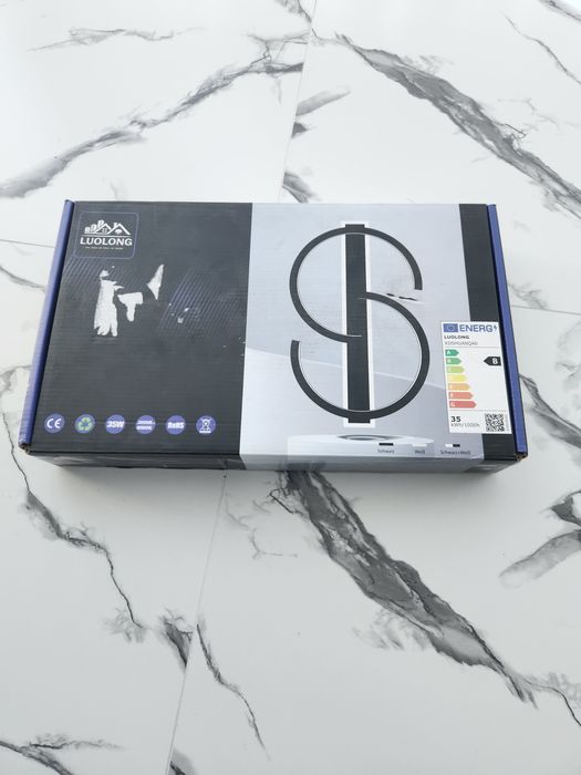 Димируема LED таванна лампа черна 35W с Дистанционно