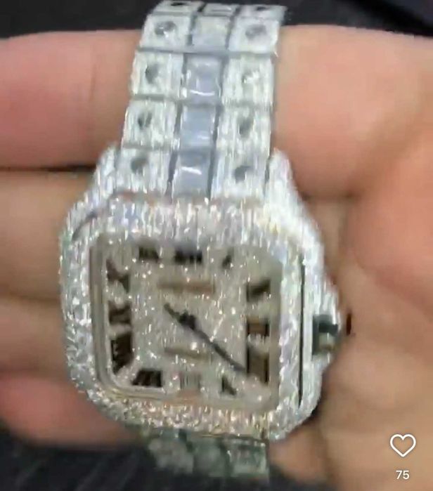 Cartier santos 100XL Baguette ICedout