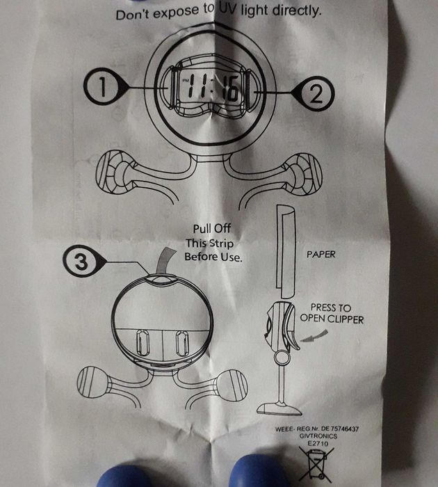 човече часовник детски поставка за химикалка и бележки