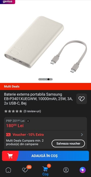 Power Bank Samsung 10.000mAh 25W