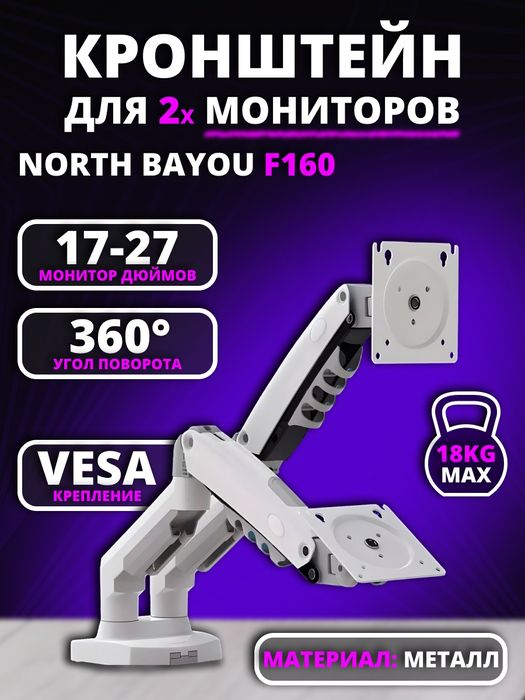 Кронштейн для двух мониторов