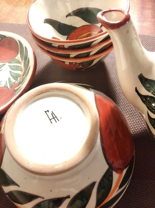 чайный сервиз,,,гранат,,