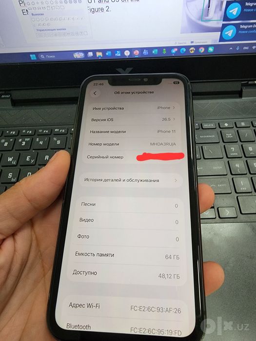 Iphone 11 Black 64gb Xammayogi ishlidi Akk 70%