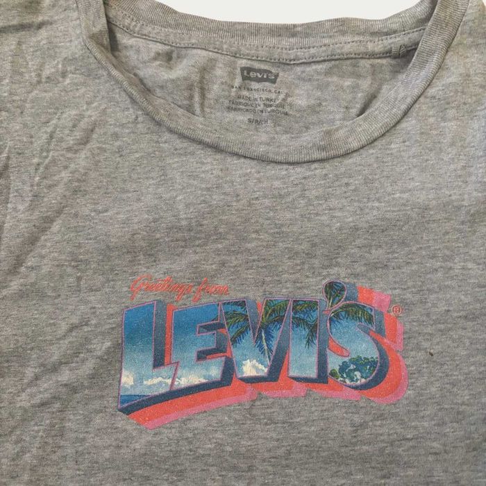 Levi's винтидж тениска сива с лого S