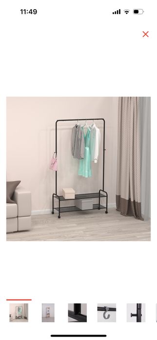 Вешалка напольная на колесиках