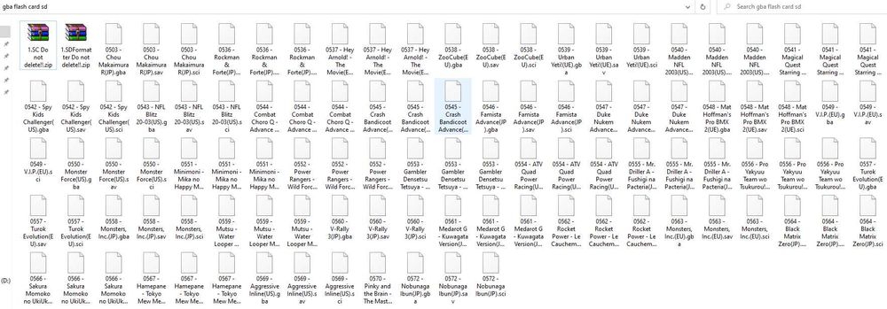 Универсална дискета за GameBoy Advance GBA SuperCard EVERDRIVE 2GB