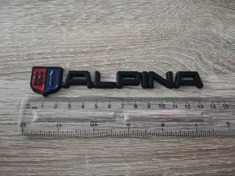 Alpina Алпина черна метална емблема