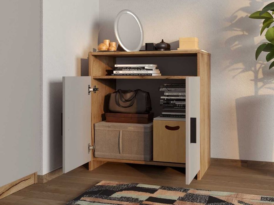 Set Mobila Dormitor Casmir / Stejar Siena C10 - Transport Gratuit