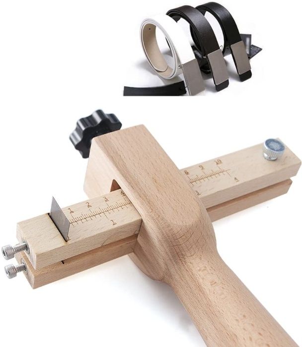 два модела инструменти за рязане на кожени ленти, каишки, колани