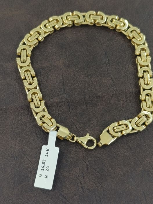 Тилла браслет,Туркия, золотая браслет  проба 585, вес 14,83.  размер 2