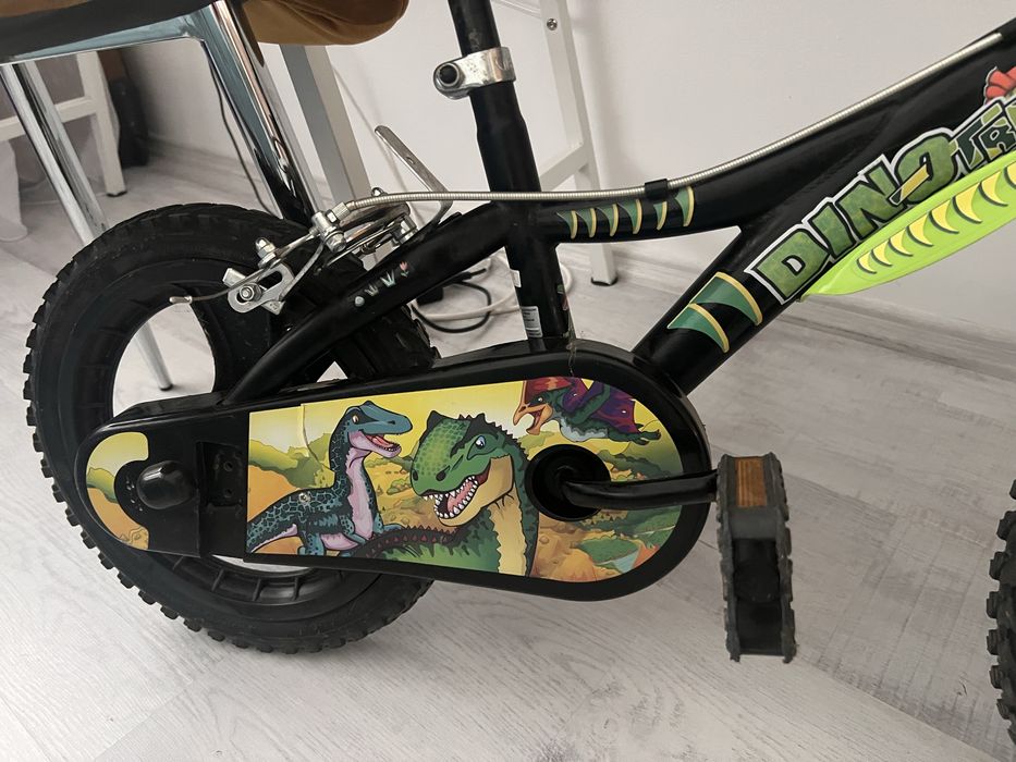 Bicicleta copii 12 inch Dinozaur T-Rex, 3 ani +