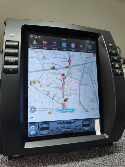 Navigatie Toyota Land Cruiser Prado 2002-2009 Tesla Style Android PX6