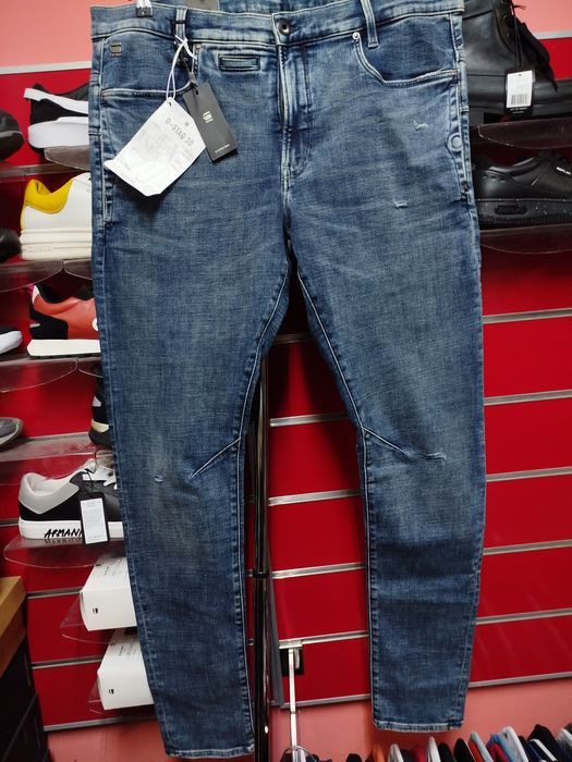 Оригинални дънки G-Star Raw D-Staq W38 3D Slim нови мъжки еластични