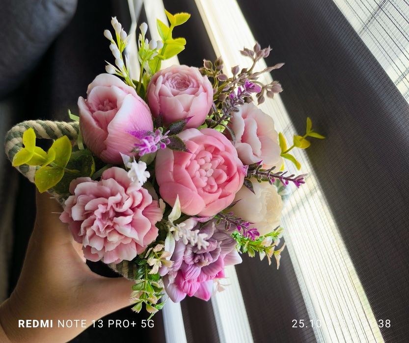 Сапунени букети от глицеринов сапун