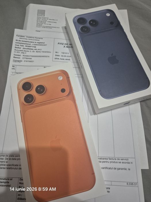 Iphone 17 Pro Max 512gb - Sigilat - Liber de rețea - ORANGE - Factura