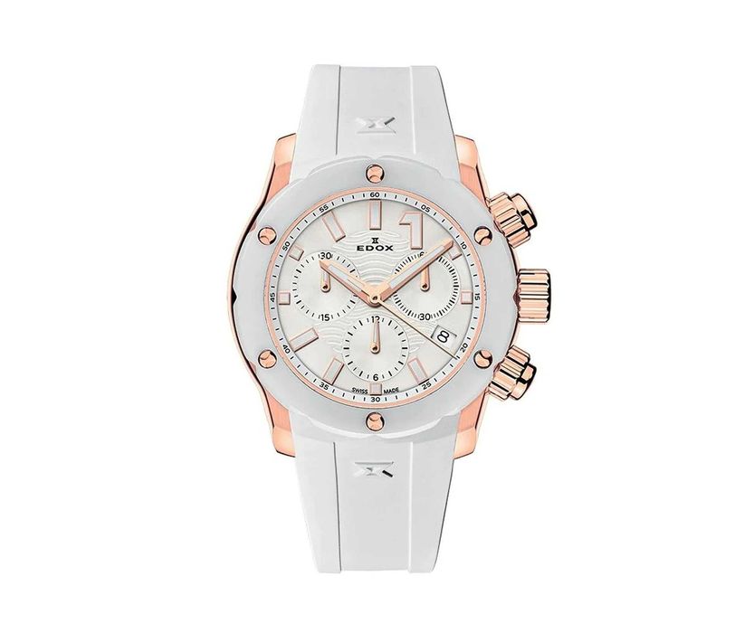 Дамски часовник Edox Chronograph Ceramic 10225-37RB-BIR CO-1