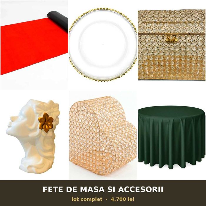 Fete De Masa Si Accesorii - lot decor evenimente, lichidare stoc