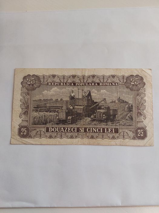 Bancnota 25 lei 1952.
