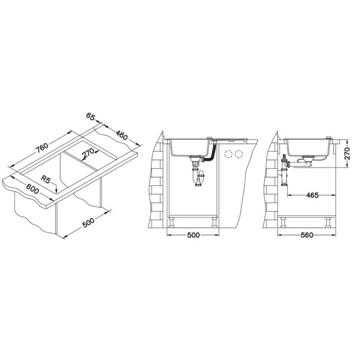 Chiuveta Bucatarie 78x48x16