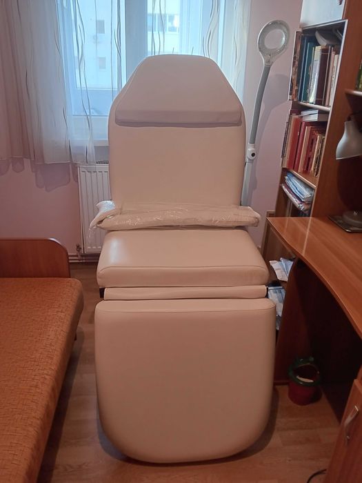 Vand Pat-Fotoliu Profesional 2 in 1 Reglabil, pentru Cosmetica, Masaj,Tatuaj cu lampa cu lupa.