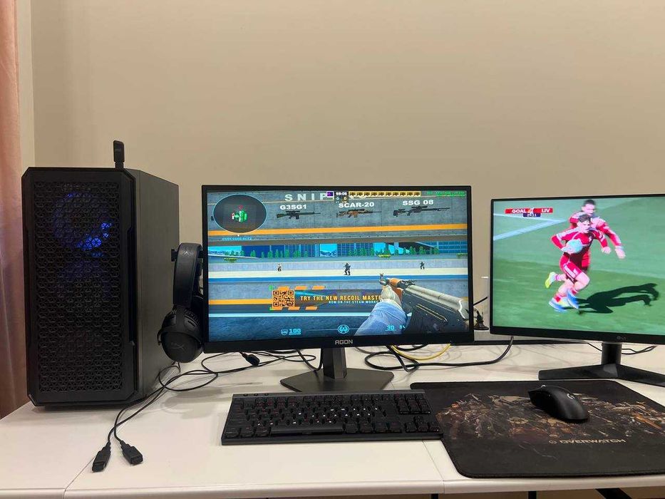 Игровой ПК (компьютер) + 2 монитора + топовые беспроводные девайсы