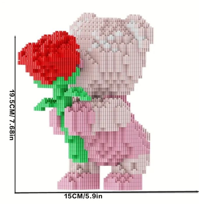 Лего/конструктор розово мече с роза