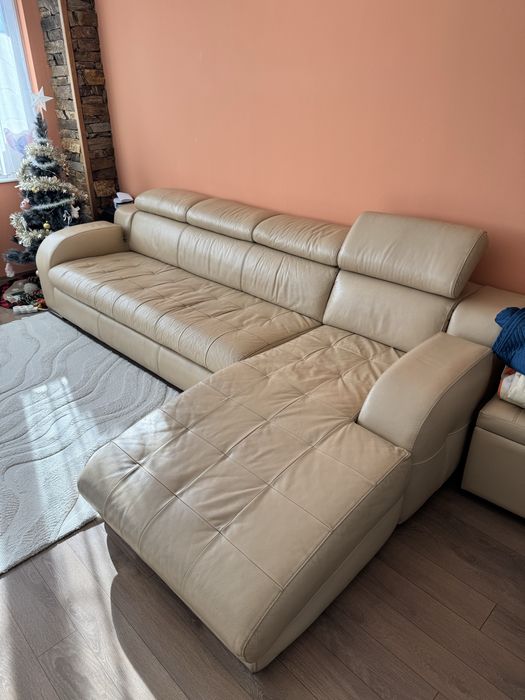 Диван естествена кожа / Кожен диван