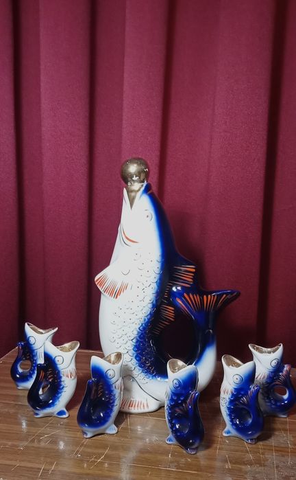 Коллекция рюмки-рыбки СССР.