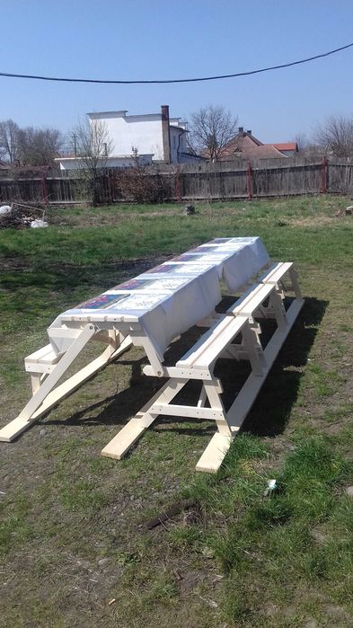 Banca pliabila pentru terasa,gradina pentru 4/6 persoane