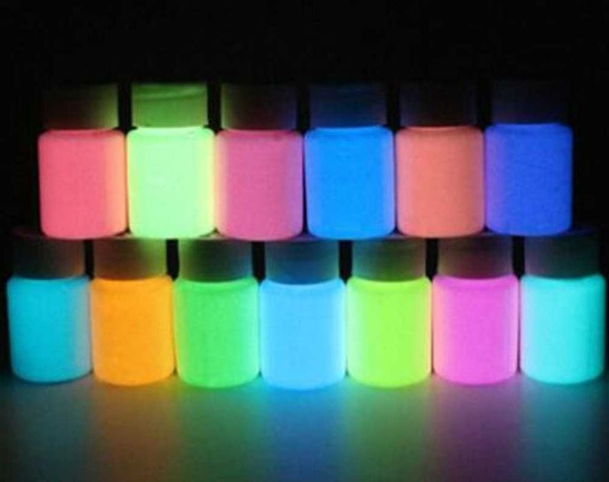 комплект светящихся фосфорных красок для декора стен и др. предметов