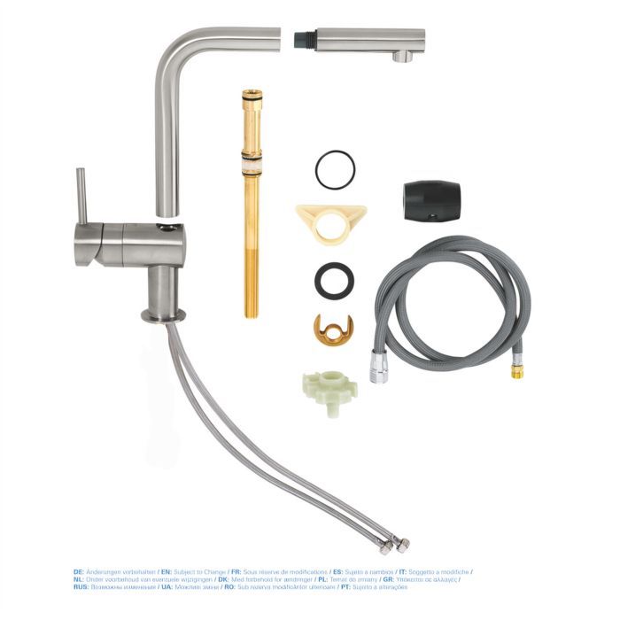 Кухненски смесител Grohe Minta 32168DC0,издърпващ се аератор,матиран
