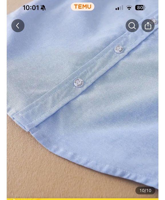 Рубашка на мальчика голубая рост 150