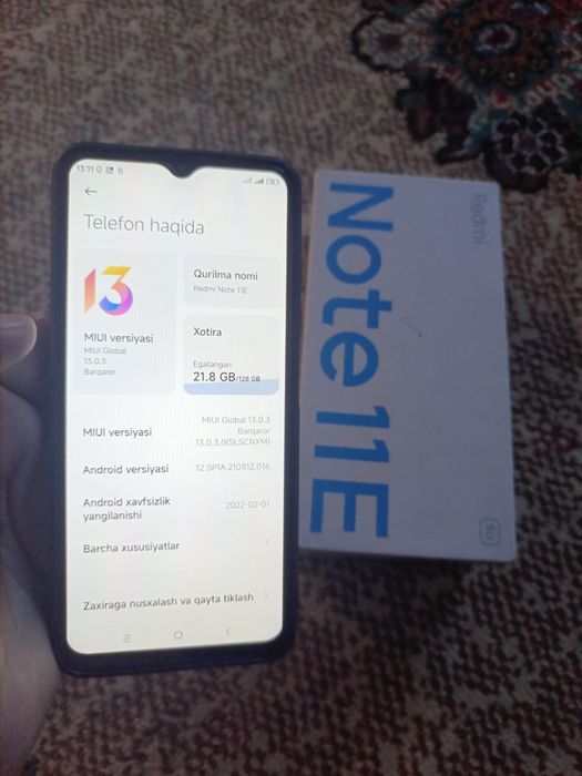 Redmi NOT 11 E 5g sotiladi