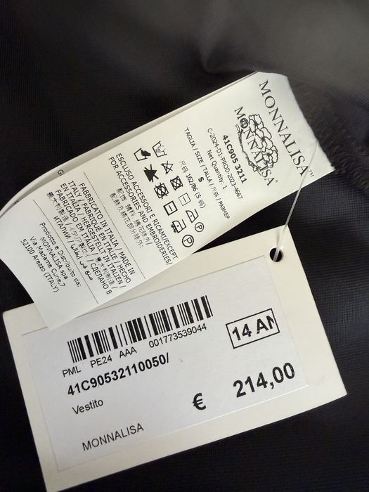 Rochie Monnalisa elegantă originală nouă cu etichetă 162/S