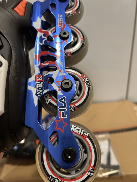 Patine Rotile Role FILA Nrk Junior, marime 28-31, noi, aluminiu