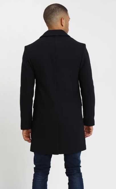 Palton de lux slim 52 XL premium Saville Row lana super 120's navy