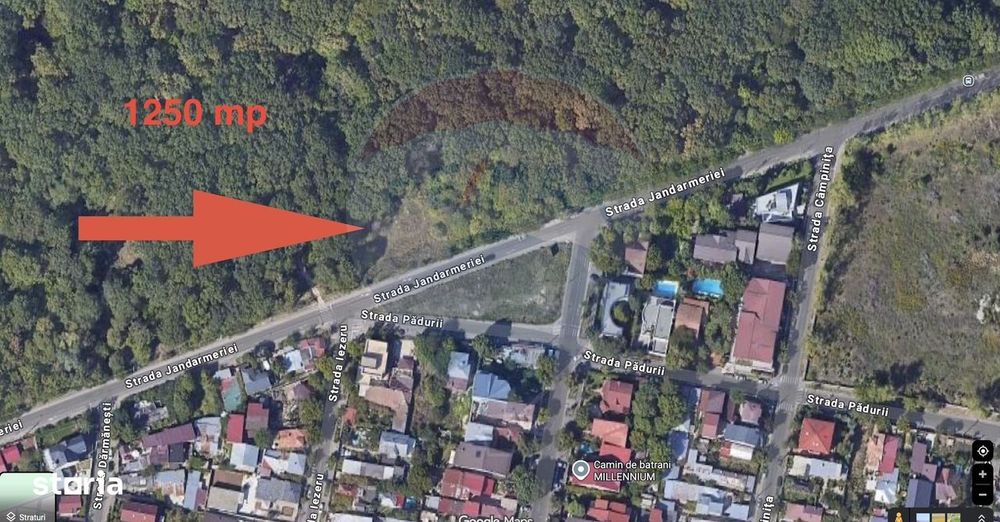 Teren de vanzare, 1,250mp Strada Jandarmerie, Baneasa