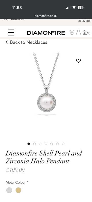 сребърно колие DiamonFire