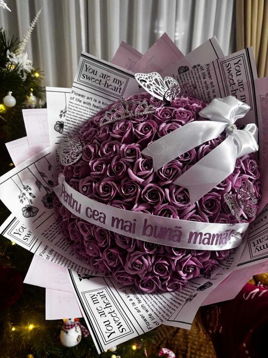 Buchet trandafiri din sapun