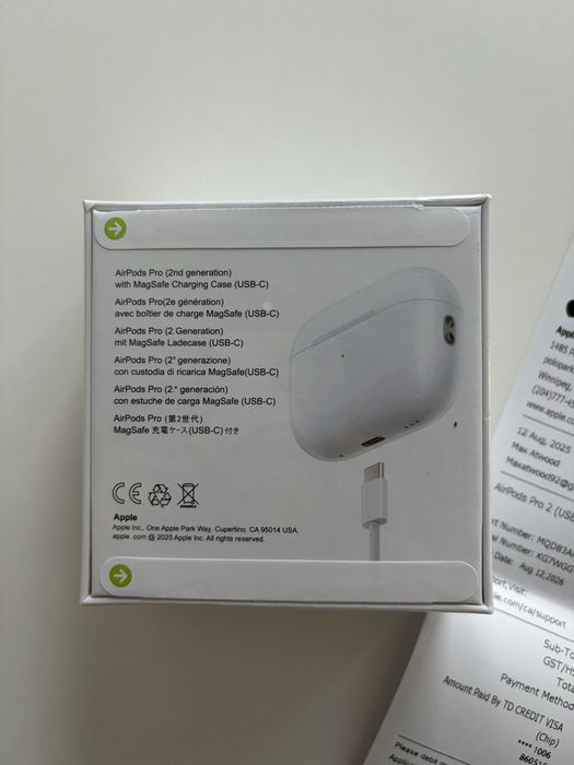 НОВИ Apple AirPods Pro 2 (USB-C) + Касова бележка | Пълен комплект