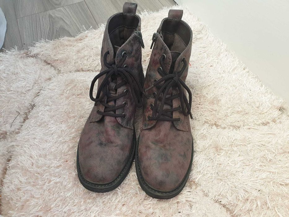 Botine/Ghete cu șireturi, stil Army, damă, nr 36