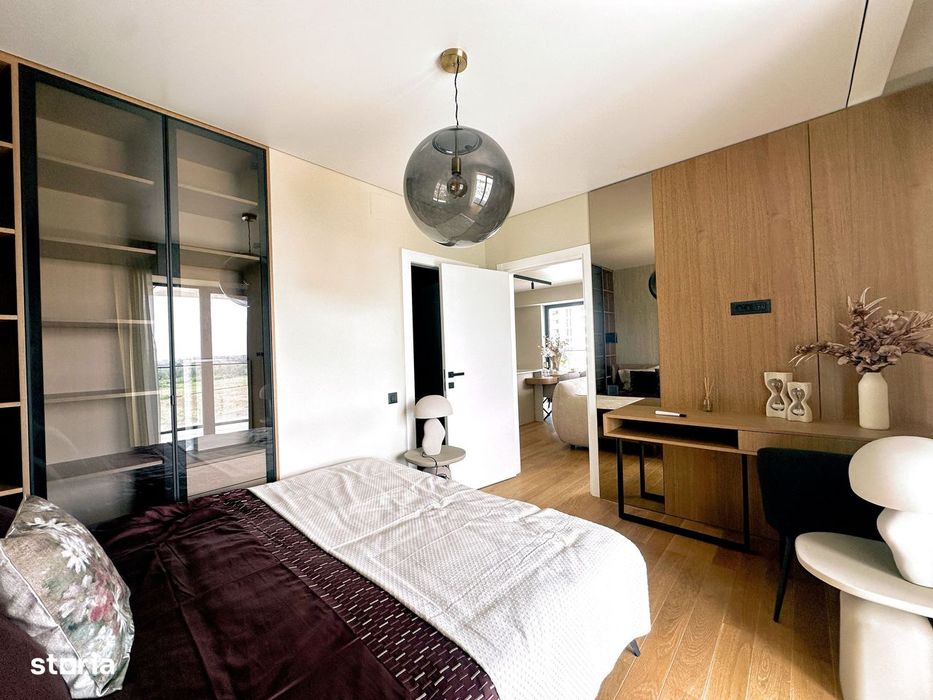 Apartament 3 camere de vânzare | Vedere directă Lacul Tei | Design — fotografia 3