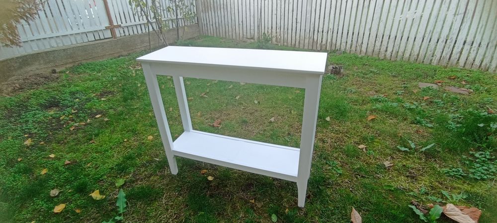 Masă comodă lemn mdf albă nouă