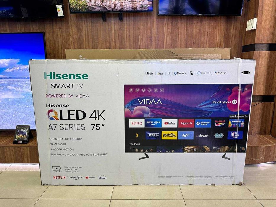 Телевизор HISENSE новый модель 4K платформа VIDAA, доставка БЕСПЛАТНАЯ